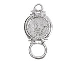 Nunn Design Sterling Silver (plated) Decorative Circle Connector 36x19mm