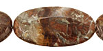 Green Snakeskin Flat Oval 40x20mm