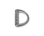 TierraCast Antique Pewter (plated) 5 Hole D Ring Link 15x20mm