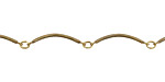 Antique Gold (plated) Twisted Arch Bar Chain