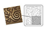 Vintaj DecoEtch Die Daisy Swirl 2 3/8" x 2 5/8"