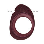 Tagua Nut Grape Open Slice (side drilled) 33-45x24-36mm