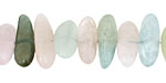 Beryl Morganite Flat Polished Pebble (side drilled) 7-9x16-21mm