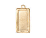 TierraCast Gold (plated) Rectangle Frame Drop 15x31mm