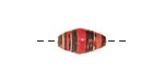 African Paper (red, cream, chocolate) Rice 15x8-9mm