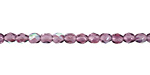 Czech Fire Polished Glass Amethyst AB Round 3mm