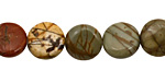 Red Creek Jasper Puff Coin 10mm