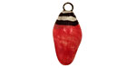 Jangles Ceramic Red Bulb Charm 9-11x21-23mm