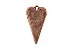 Nunn Design Antique Copper (plated) Elongated Heart Charm 14x27mm