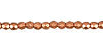 Czech Fire Polished Glass Matte Metallic Copper Round 4mm