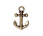 TierraCast Antique Brass (plated) Anchor Pendant 18x28mm