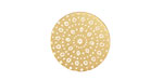 Lillypilly Gold Crochet Anodized Aluminum Disc 19mm, 22 gauge