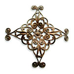 Vintaj Natural Brass Diamond Swirl Filigree 44mm