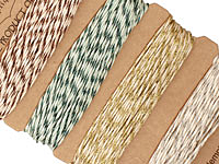 Metallic Classic Hemp Twine 10 lb, 42 ft x 4 colors