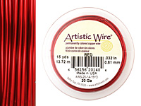 Artistic Wire Red 20 gauge, 15 yards