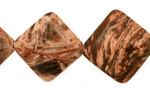 Red Needle Agate Diamond 26mm