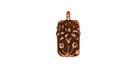TierraCast Antique Copper (plated) Floating Lotus Charm 9x17mm