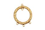 Brass Scrolling Gypsy Hoop w/ Rings Link 21x25mm
