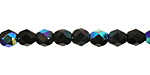 Czech Fire Polished Glass Jet AB Round 6mm