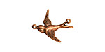 Stampt Antique Copper (plated) Westward Bird Connector 18x12mm