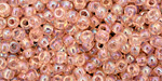 TOHO Transparent Rainbow Rosaline Round 6/0 Seed Bead