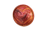 Patricia Healey Copper Heart Button 24mm