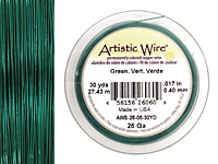 Artistic Wire Green 26 gauge, 30 yards