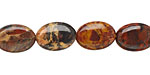 Poppy Jasper Flat Oval 14x10mm