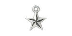 TierraCast Antique Silver (plated) Nautical Star Charm 15x18mm