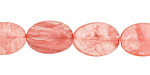Cherry Quartz Flat Oval 18x13mm