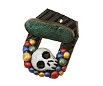 Poison Tree Polymer Clay Mardi Gras Toggle Clasp 27x22mm, 21mm bar