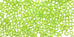 TOHO Transparent Rainbow Frosted Lime Green Round 8/0 Seed Bead