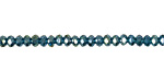 Teal AB Crystal Faceted Rondelle 3mm