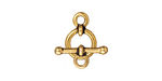 TierraCast Antique Gold (plated) 3/8" Anna Toggle Clasp 10x13mm, 16mm bar