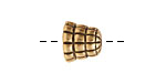 Nunn Design Antique Gold (plated) Sea Hive Bead Cap 10x12mm