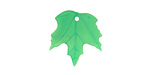 Matte Peridot Lucite Maple Leaf 18x19mm
