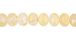 Czech Glass Butter Cream Fire Polished Rondelle 6x9mm