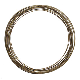 Memory Wire Antique Brass (plated) Necklace .5 oz.
