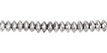 Pewter Faceted Rondelle 3x6mm