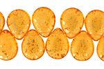 Czech Glass Coated Sunshine Dust Teardrop 12x16mm