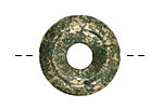 Green Chalcopyrite Drilled Donut 25mm