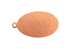 Copper Oval Blank Pendant 16x28mm