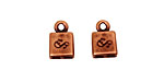 SilverSilk Antique Copper (plated) Double Strand End Cap 13x8mm