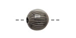 Painting with Fire Torch Fired Enamel Nut Brown/Elan Gray Ridge Round 14mm