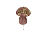 The BeadsNest Lampwork Glass Purple Mushroom 18-20x16-18mm