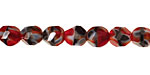 Czech Glass Burning Coals Faceted Nugget 8mm