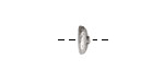 Nunn Design Antique Silver (plated) Hammered Bead Cap 4x11mm