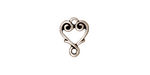 TierraCast Antique Silver (plated) Vine Heart Link 12x10mm