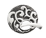 Saki Sterling Silver Scrolling Toggle Clasp 33mm, 32mm bar