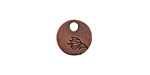 Nunn Design Antique Copper (plated) Mini Circle Flower Tag 12mm